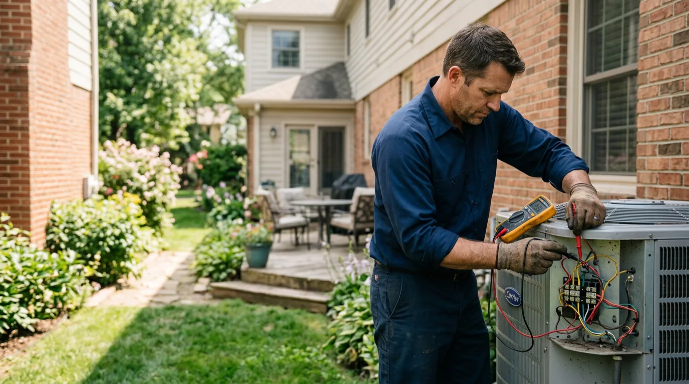 HVAC technician working near Johnston, RI